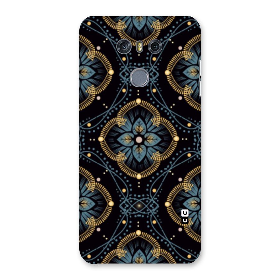 Blue With Black Flower Back Case for LG G6