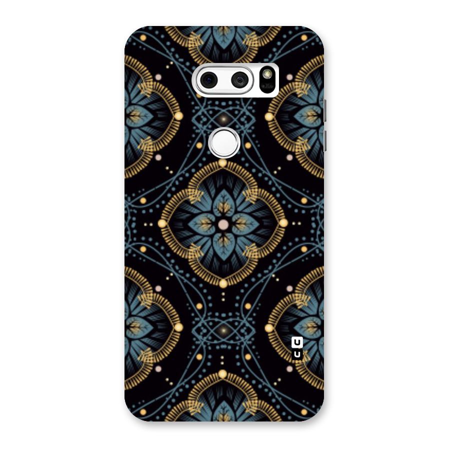 Blue With Black Flower Back Case for LG V30