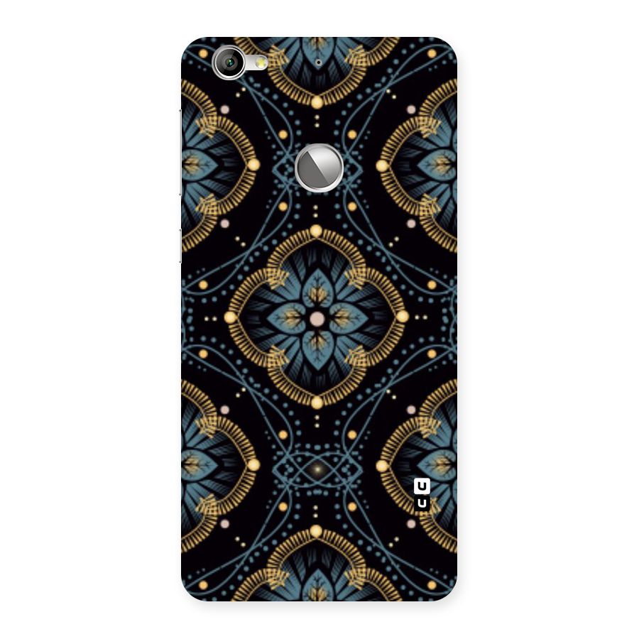 Blue With Black Flower Back Case for LeTV Le 1s