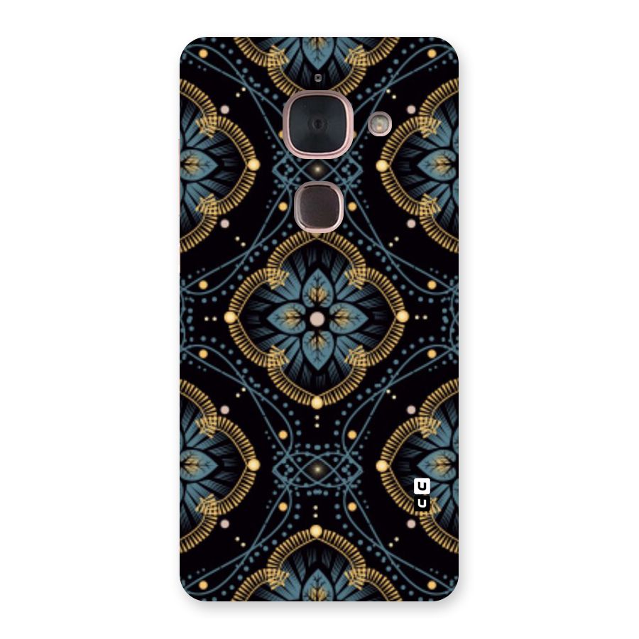 Blue With Black Flower Back Case for Le Max 2