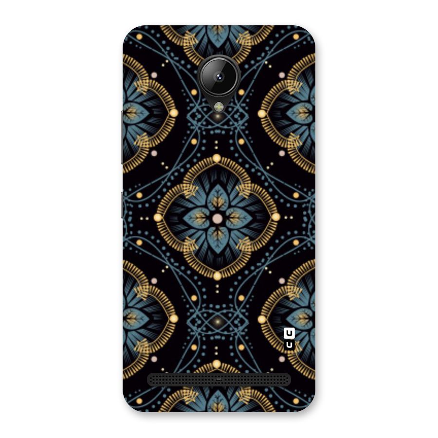 Blue With Black Flower Back Case for Lenovo C2