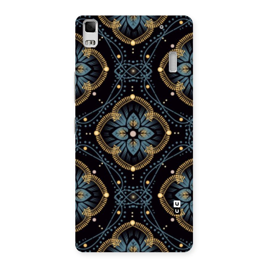 Blue With Black Flower Back Case for Lenovo K3 Note
