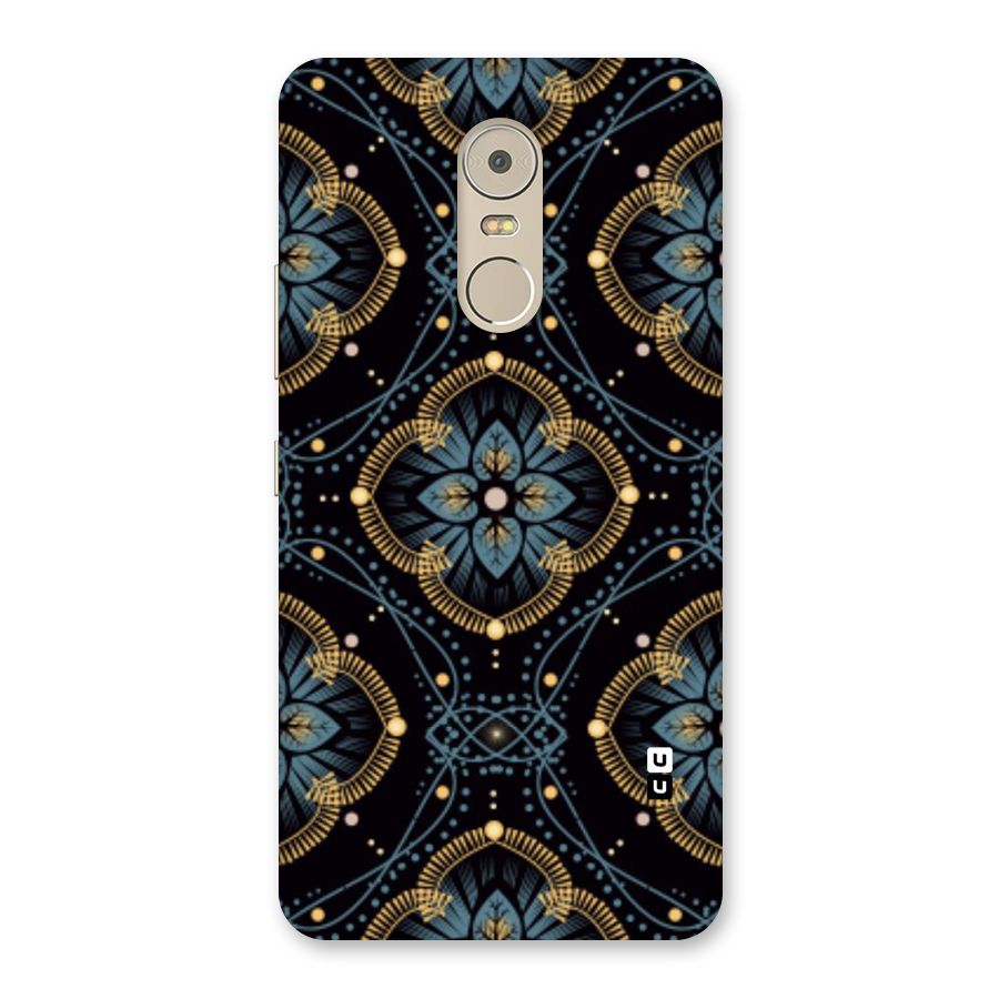 Blue With Black Flower Back Case for Lenovo K6 Note