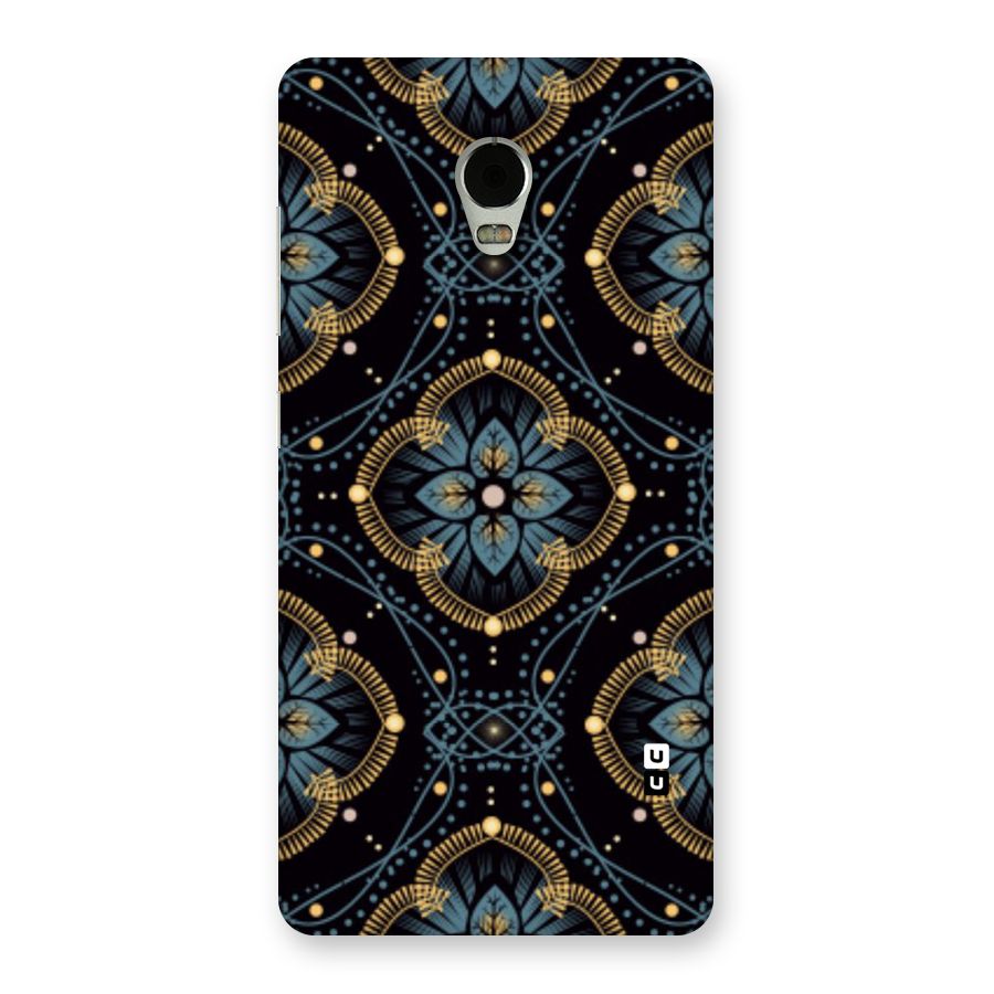 Blue With Black Flower Back Case for Lenovo Vibe P1