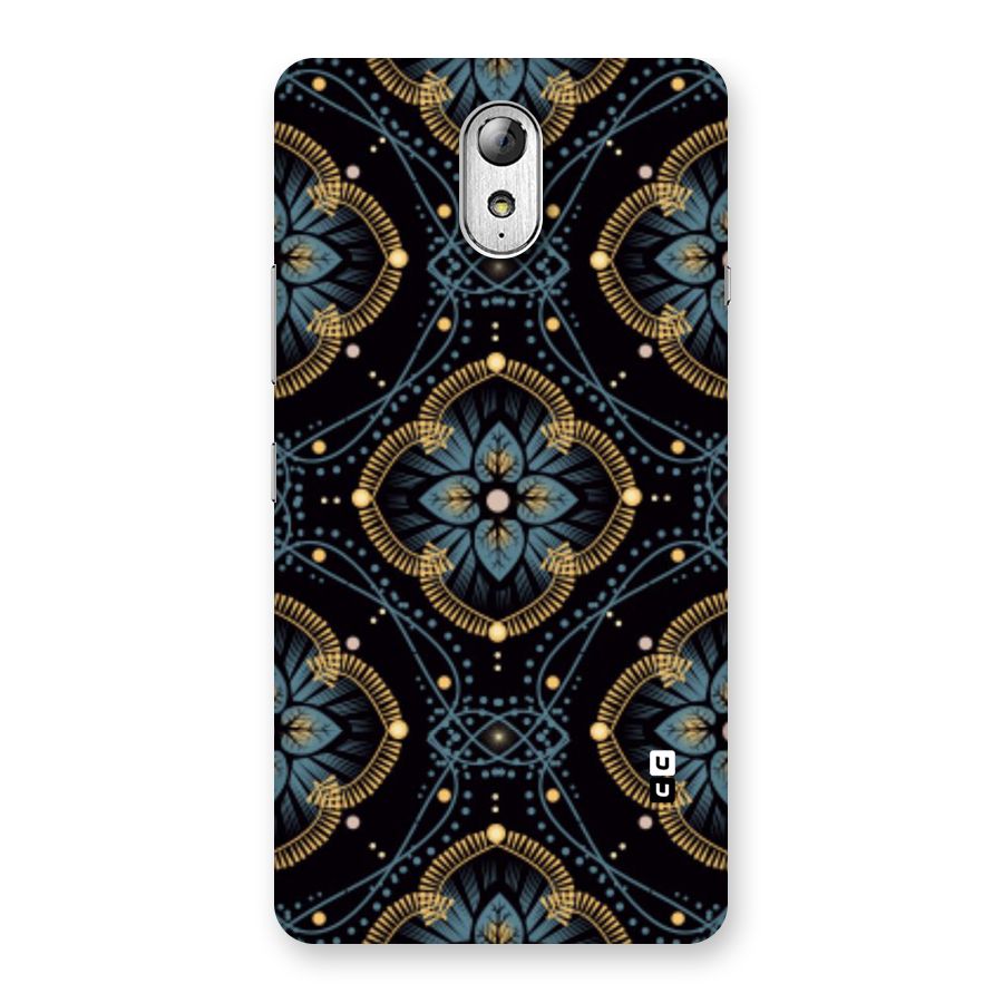 Blue With Black Flower Back Case for Lenovo Vibe P1M