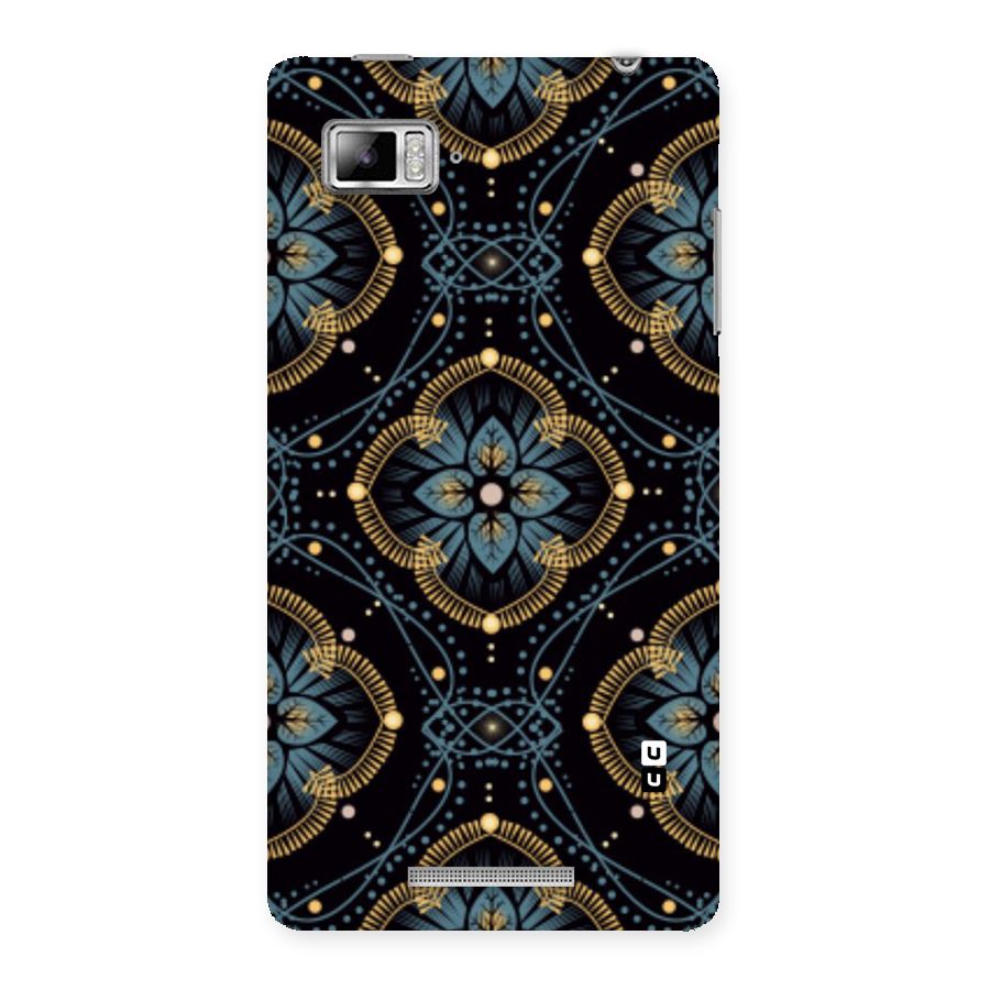 Blue With Black Flower Back Case for Lenovo Vibe Z K910