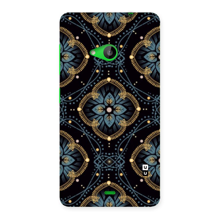 Blue With Black Flower Back Case for Lumia 535