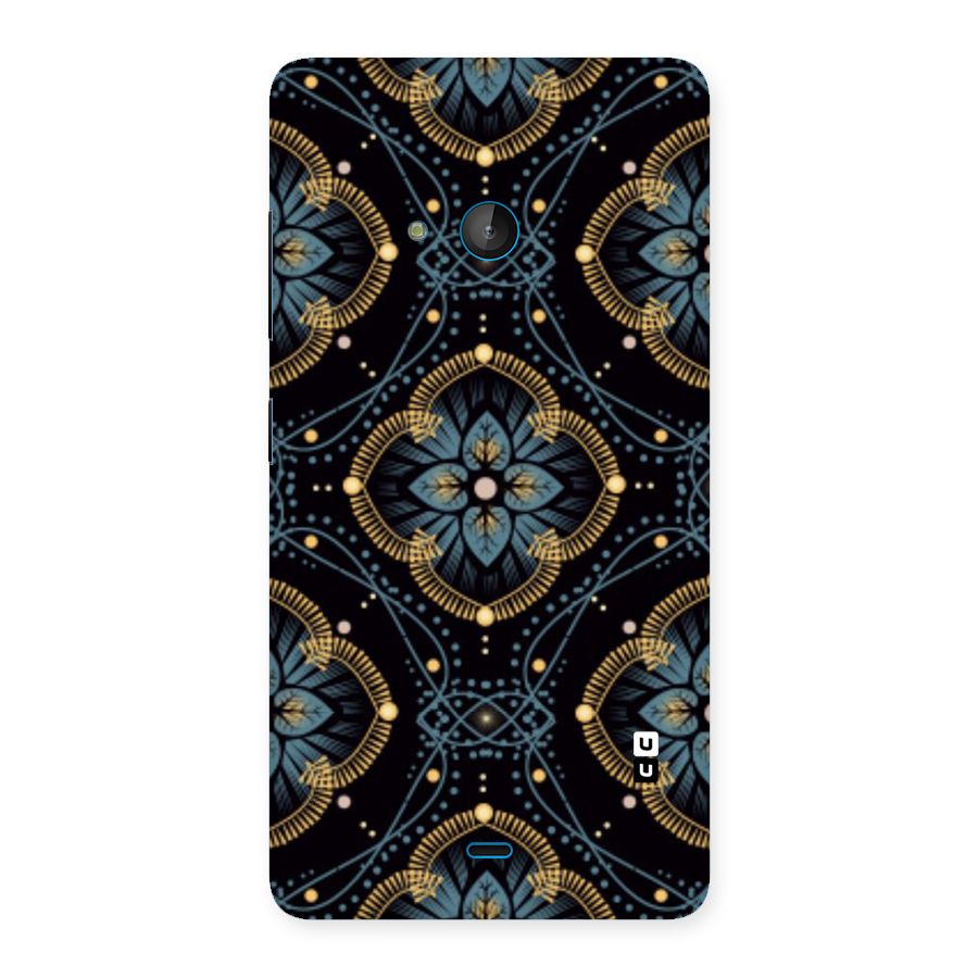 Blue With Black Flower Back Case for Lumia 540