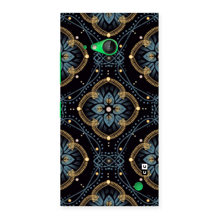 Blue With Black Flower Back Case for Lumia 730