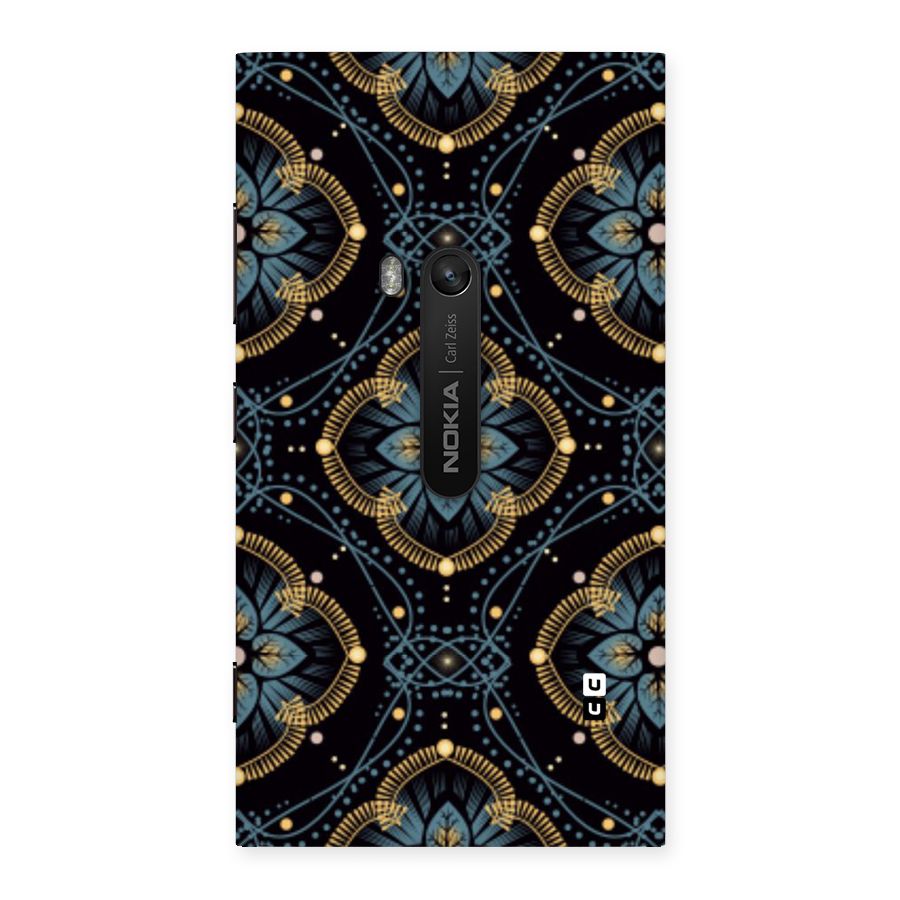 Blue With Black Flower Back Case for Lumia 920
