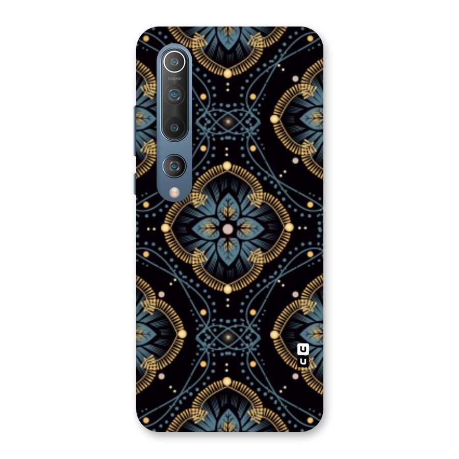 Blue With Black Flower Back Case for Mi 10