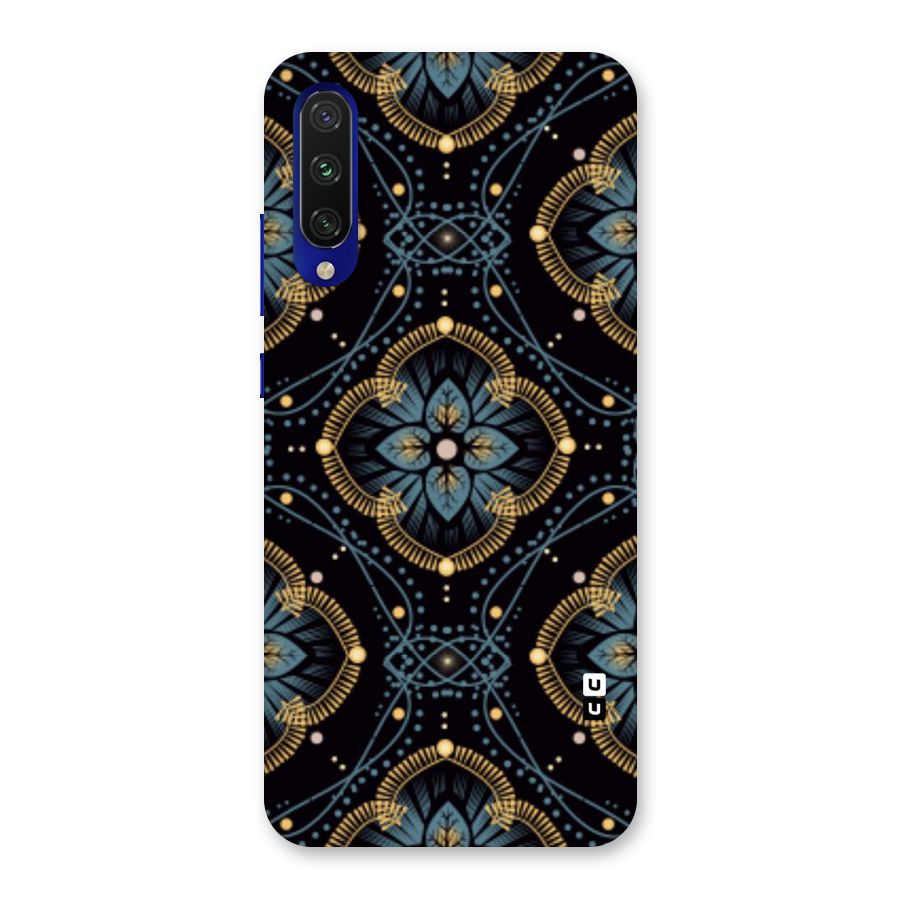 Blue With Black Flower Back Case for Mi A3