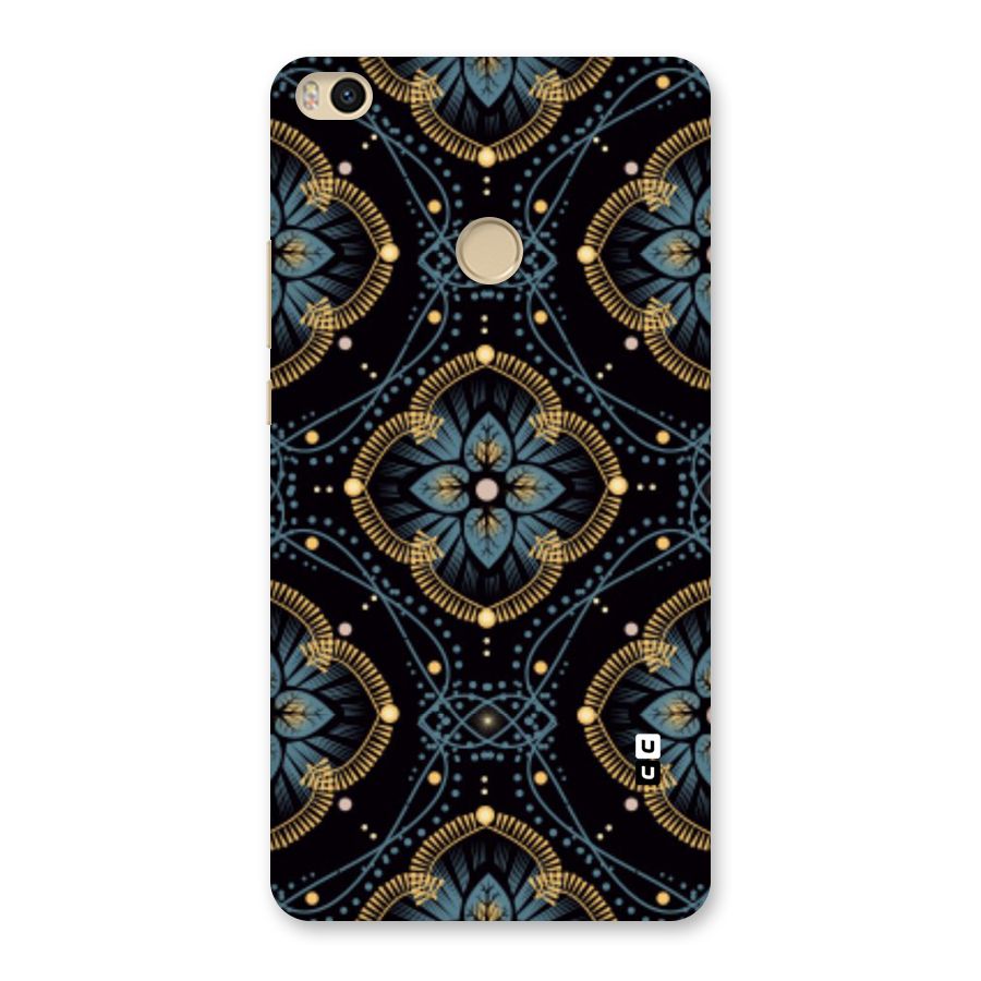 Blue With Black Flower Back Case for Mi Max 2