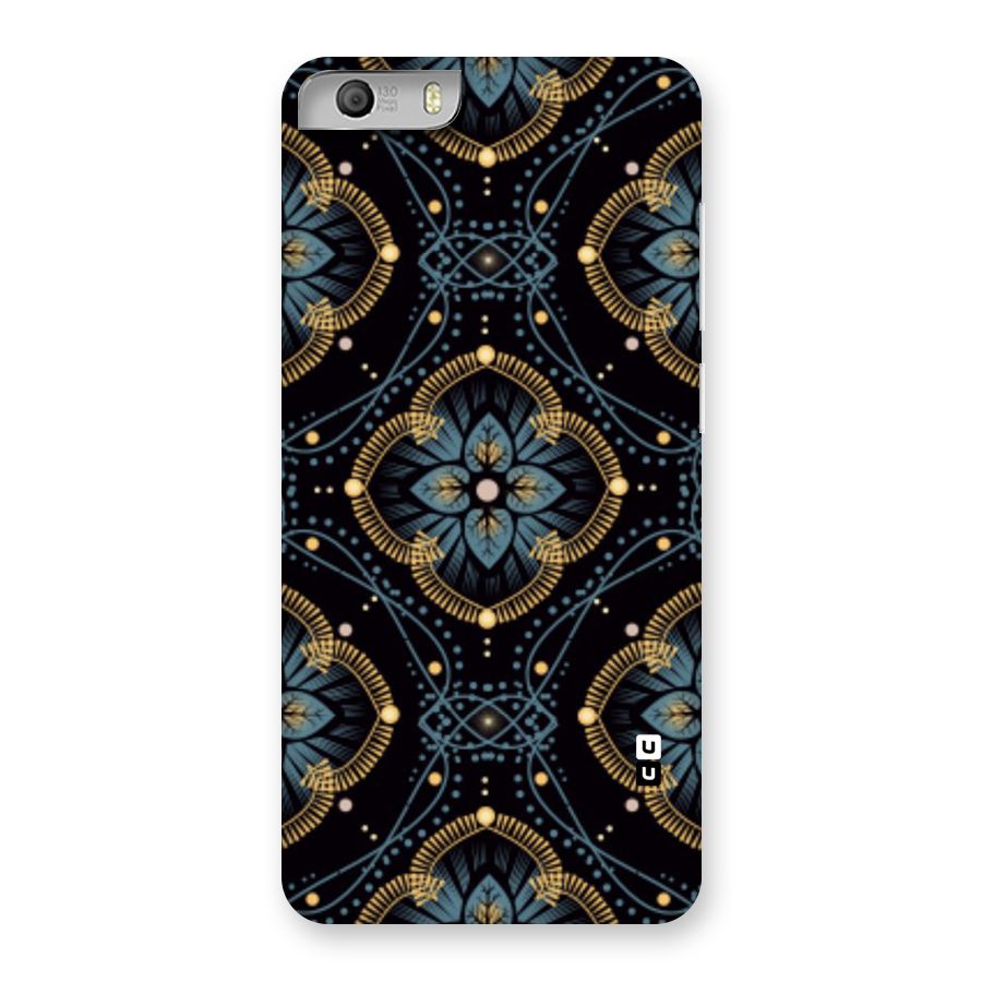 Blue With Black Flower Back Case for Micromax Canvas Knight 2
