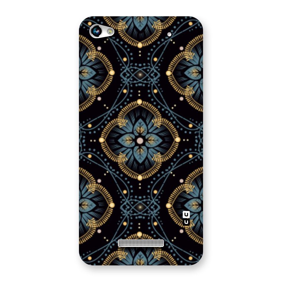 Blue With Black Flower Back Case for Micromax Hue 2