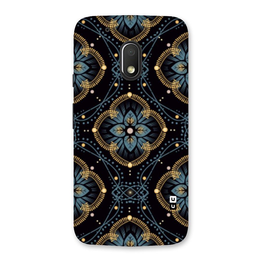 Blue With Black Flower Back Case for Moto G4 Play