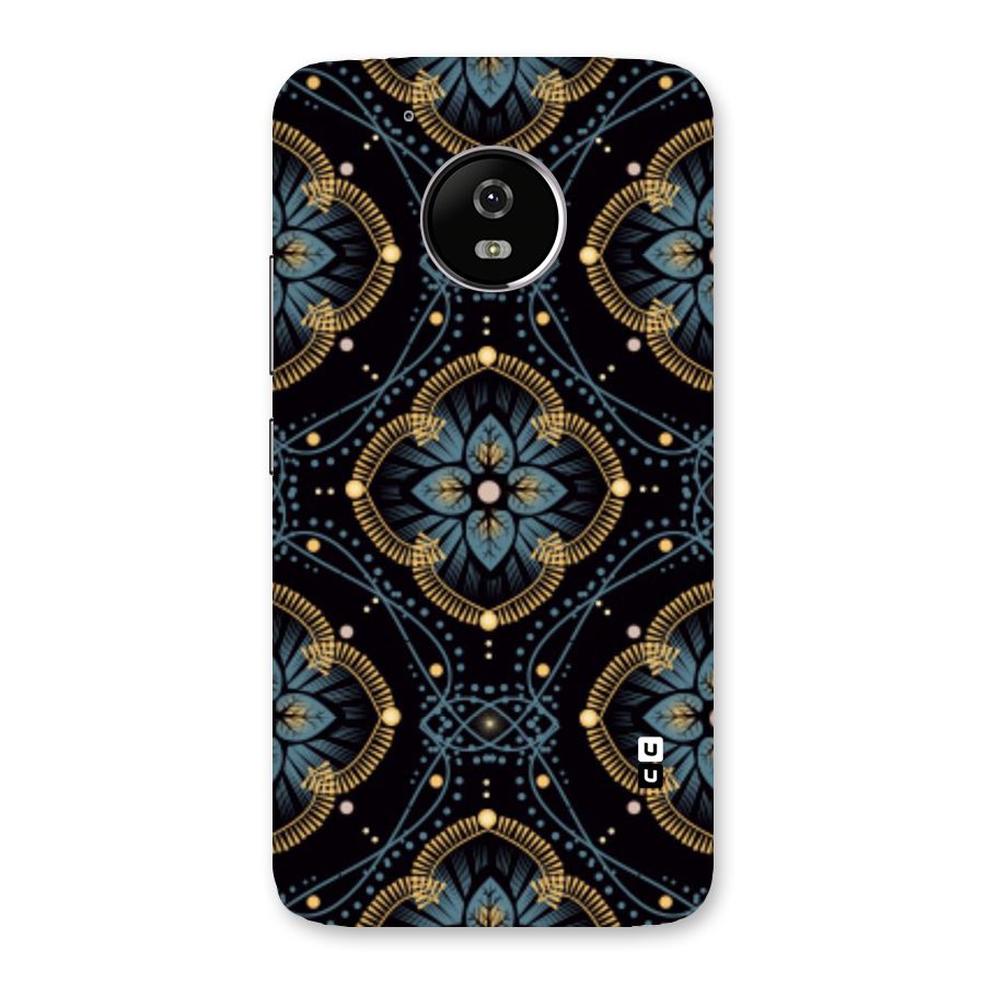 Blue With Black Flower Back Case for Moto G5