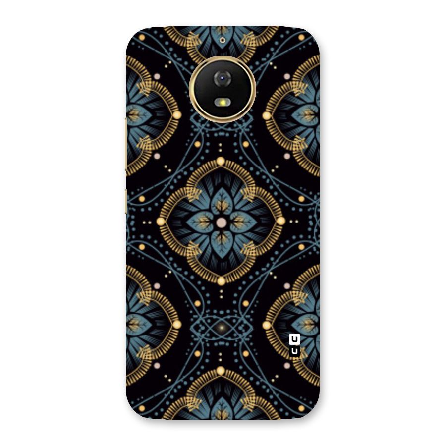 Blue With Black Flower Back Case for Moto G5s
