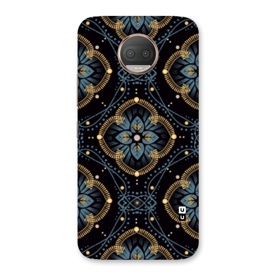 Blue With Black Flower Back Case for Moto G5s Plus