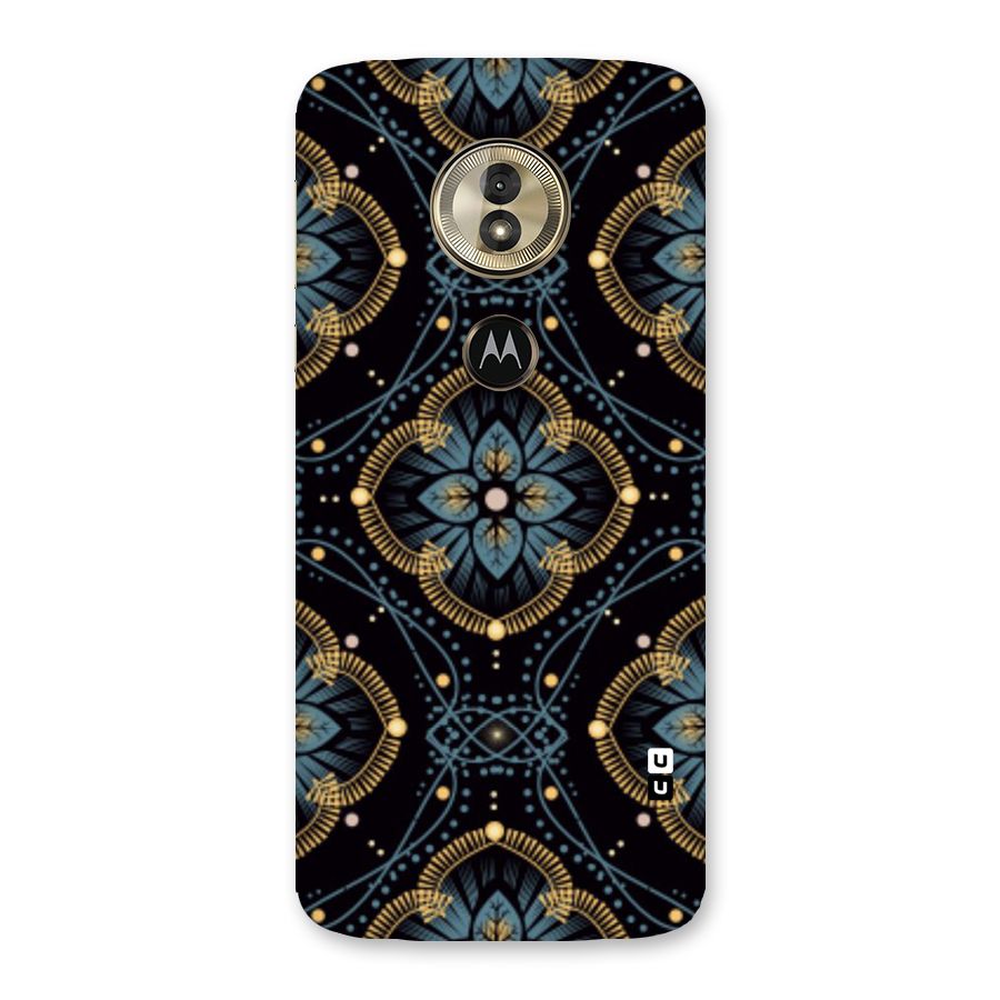 Blue With Black Flower Back Case for Moto G6 Play