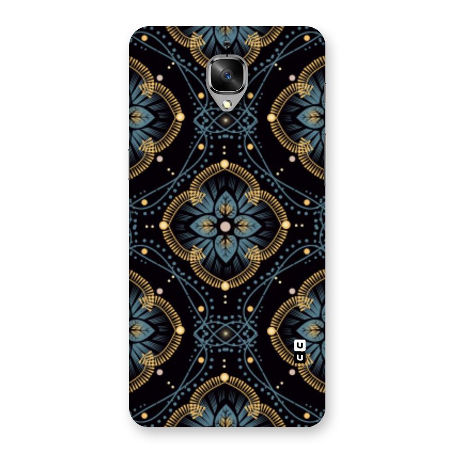 Blue With Black Flower Back Case for OnePlus 3T