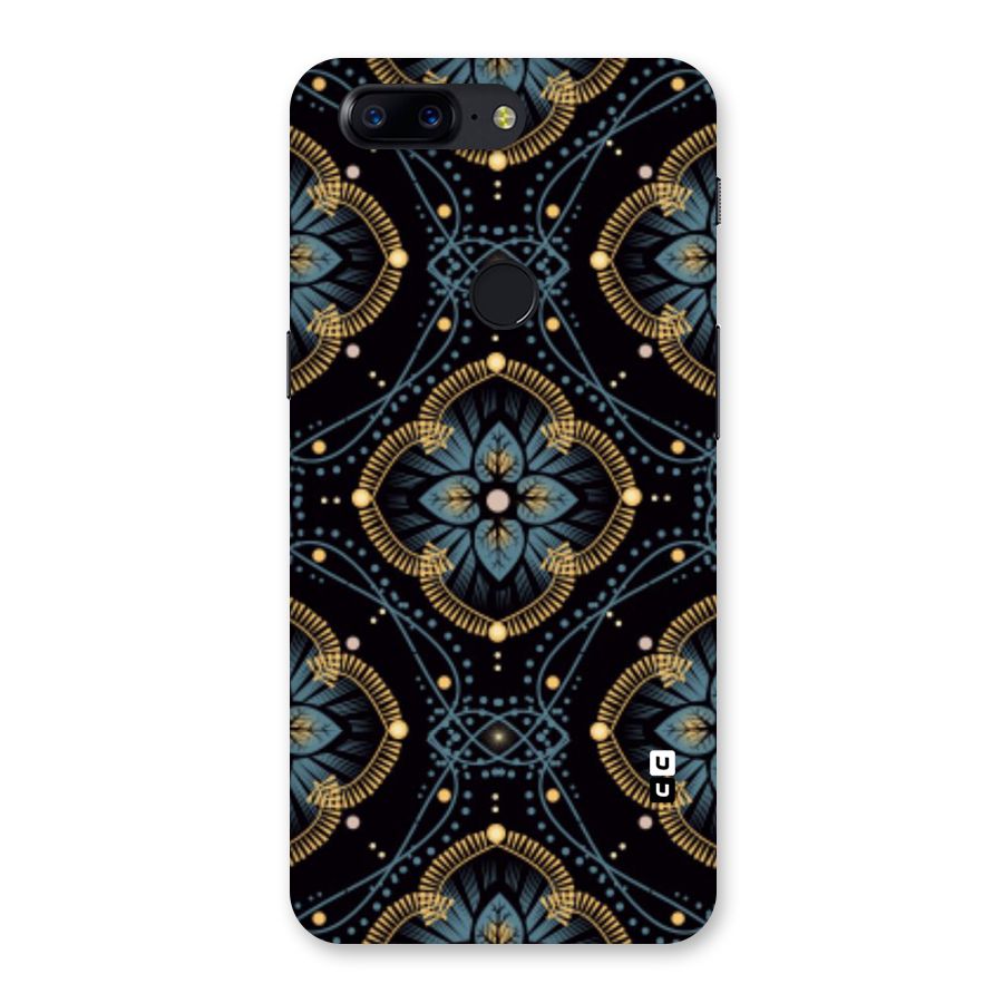 Blue With Black Flower Back Case for OnePlus 5T