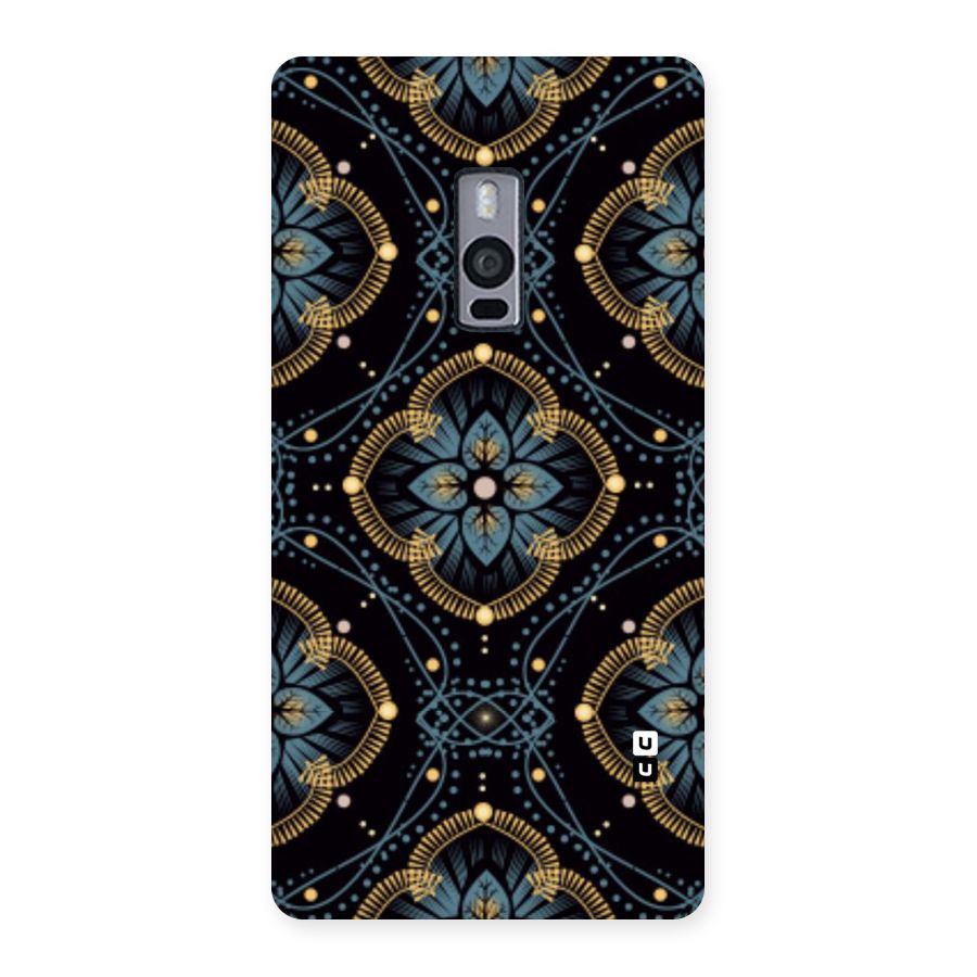 Blue With Black Flower Back Case for OnePlus Two