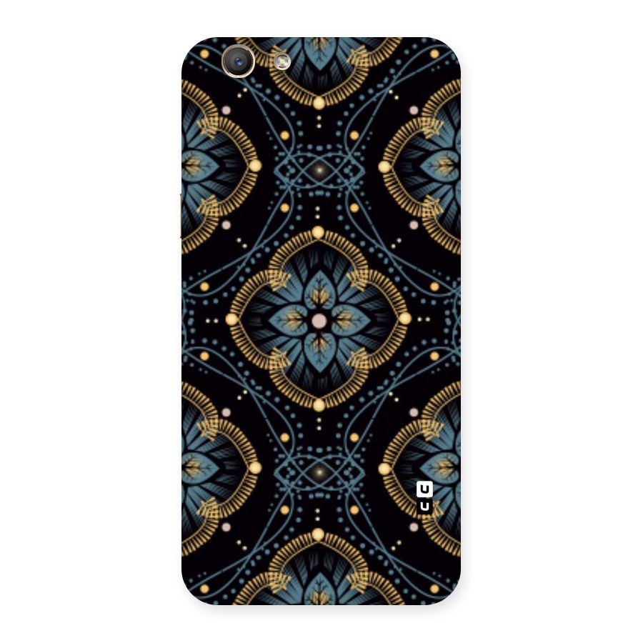 Blue With Black Flower Back Case for Oppo A59