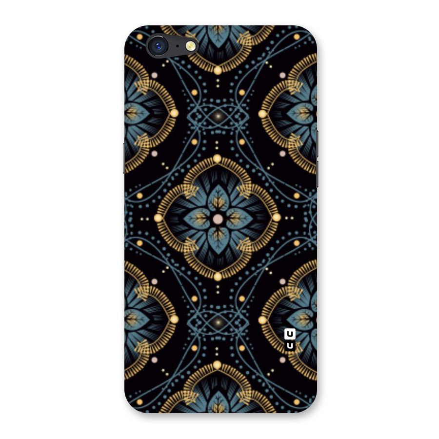 Blue With Black Flower Back Case for Oppo A71