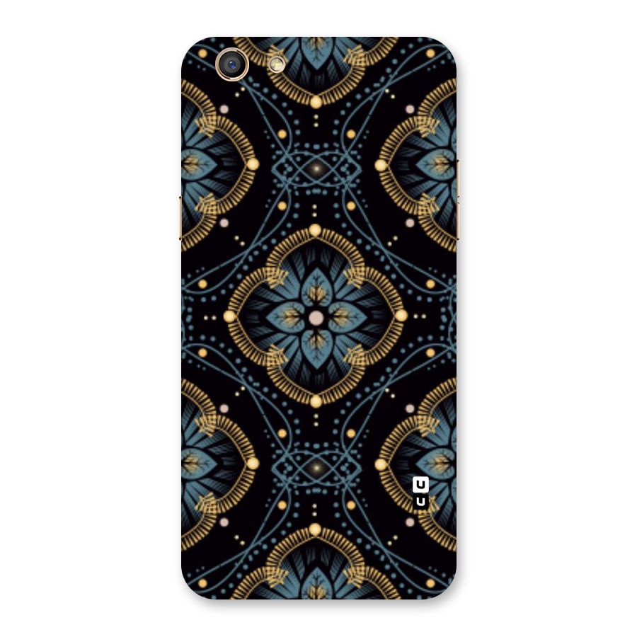 Blue With Black Flower Back Case for Oppo F3