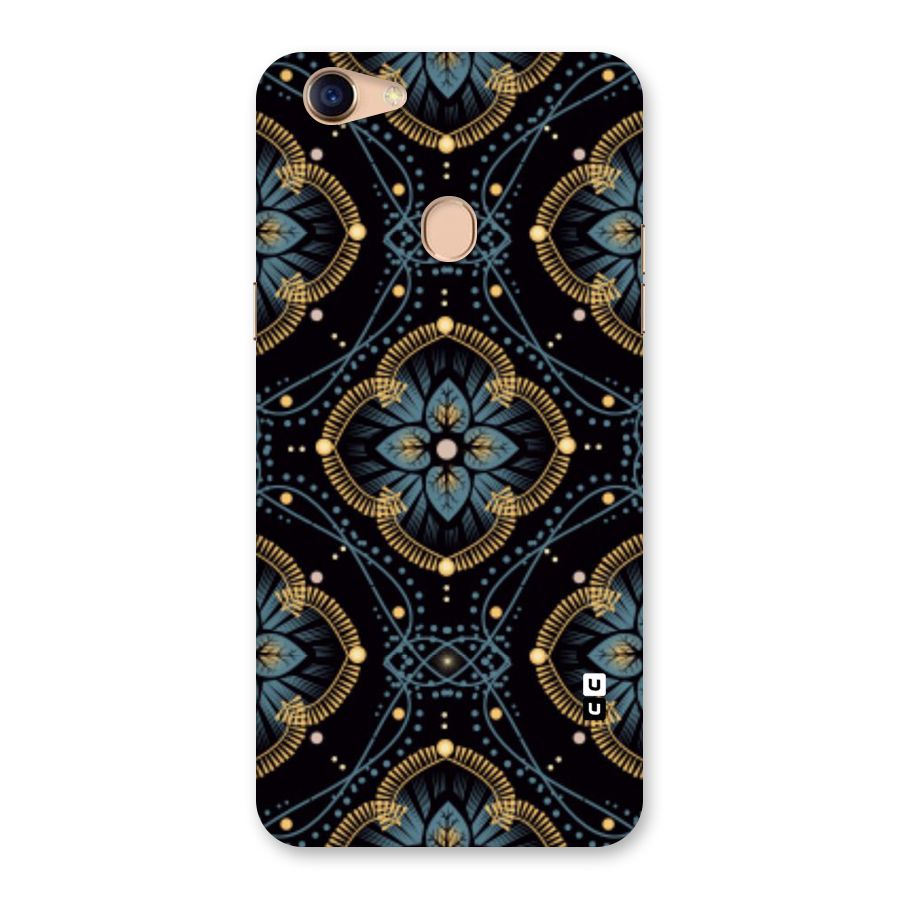 Blue With Black Flower Back Case for Oppo F5