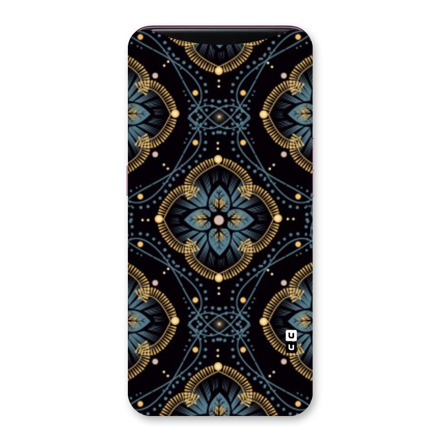 Blue With Black Flower Back Case for Oppo Find X