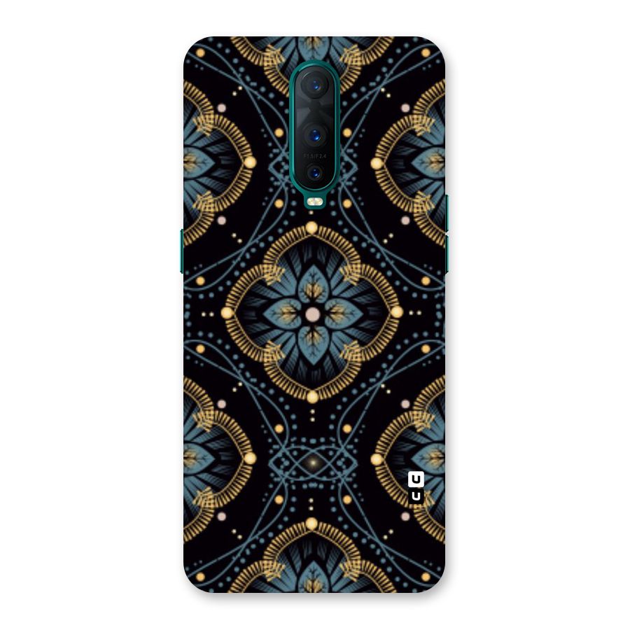 Blue With Black Flower Back Case for Oppo R17 Pro