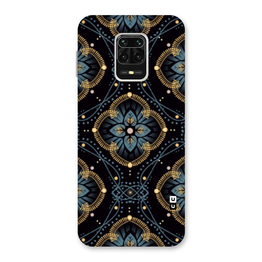 Blue With Black Flower Back Case for Poco M2 Pro