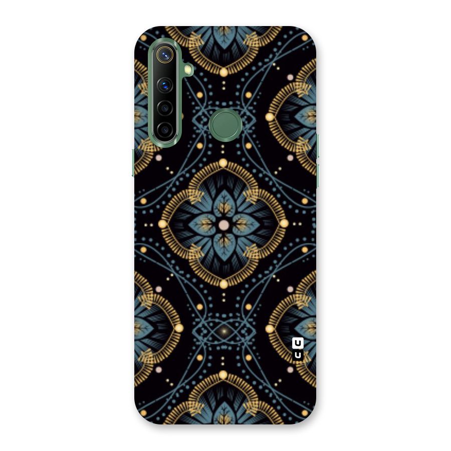 Blue With Black Flower Back Case for Realme Narzo 10