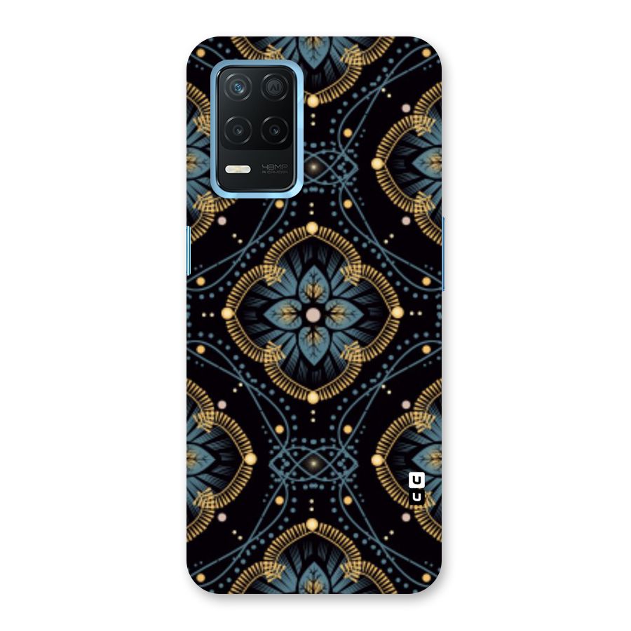 Blue With Black Flower Back Case for Realme Narzo 30 5G