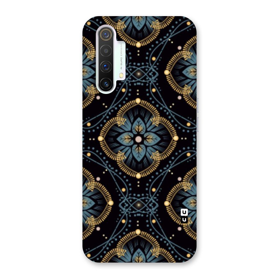 Blue With Black Flower Back Case for Realme X3 SuperZoom