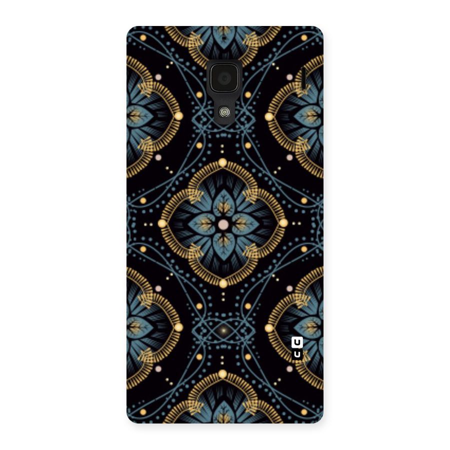 Blue With Black Flower Back Case for Redmi 1S
