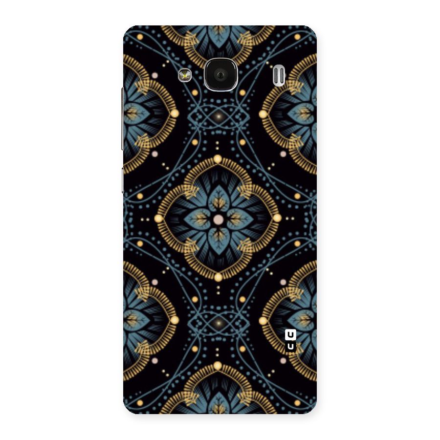 Blue With Black Flower Back Case for Redmi 2s