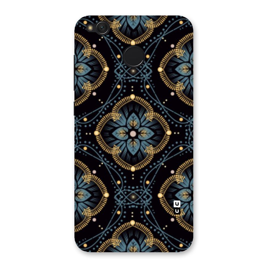 Blue With Black Flower Back Case for Redmi 4