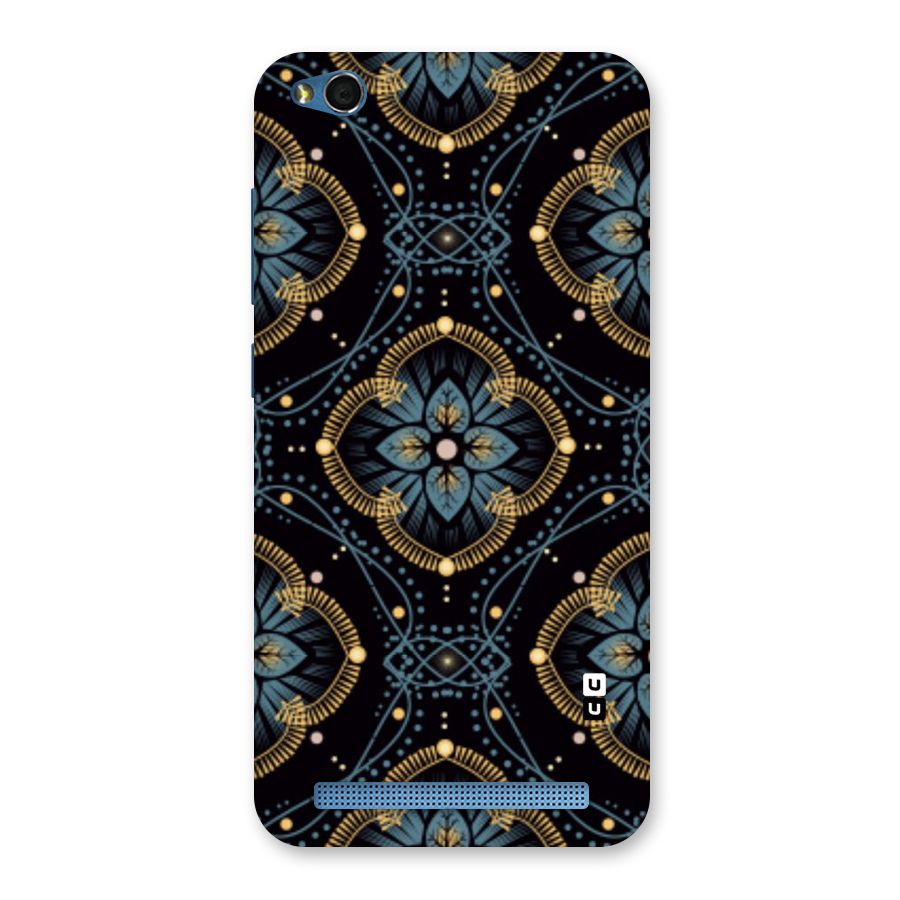 Blue With Black Flower Back Case for Redmi 5A