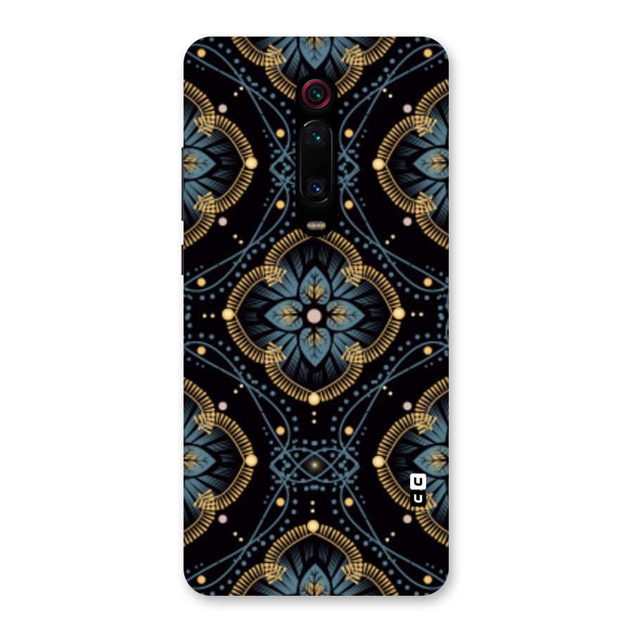 Blue With Black Flower Back Case for Redmi K20
