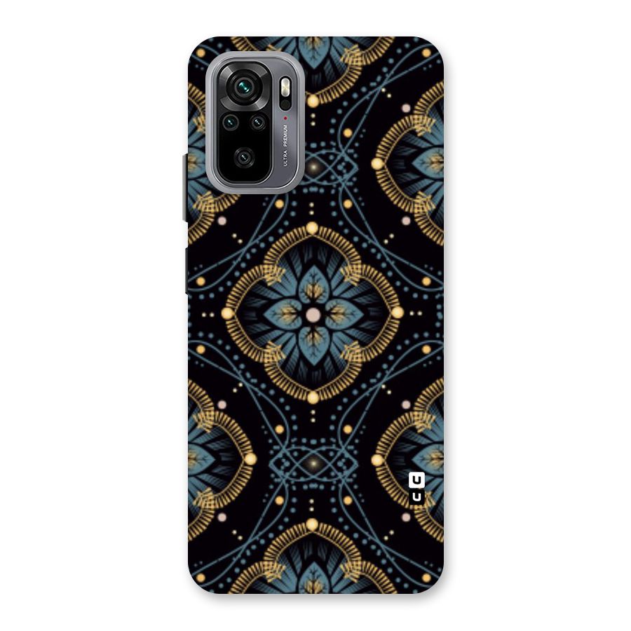 Blue With Black Flower Back Case for Redmi Note 10