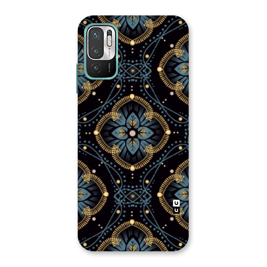 Blue With Black Flower Back Case for Redmi Note 10T 5G