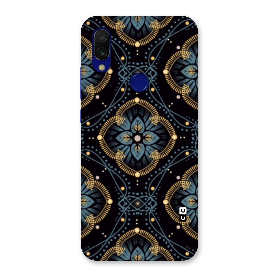 Blue With Black Flower Back Case for Redmi Y3