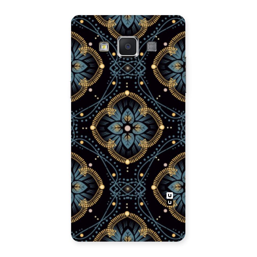Blue With Black Flower Back Case for Samsung Galaxy A5