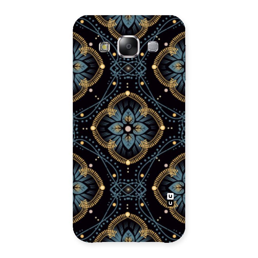 Blue With Black Flower Back Case for Samsung Galaxy E5