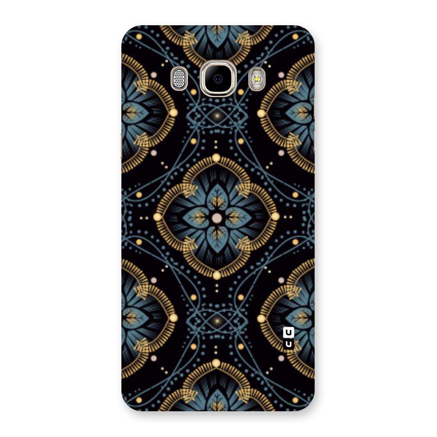 Blue With Black Flower Back Case for Samsung Galaxy J7 2016