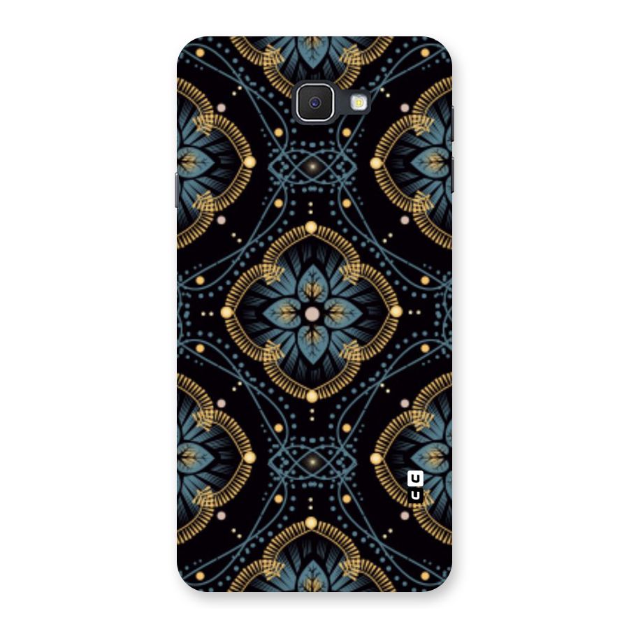 Blue With Black Flower Back Case for Samsung Galaxy J7 Prime
