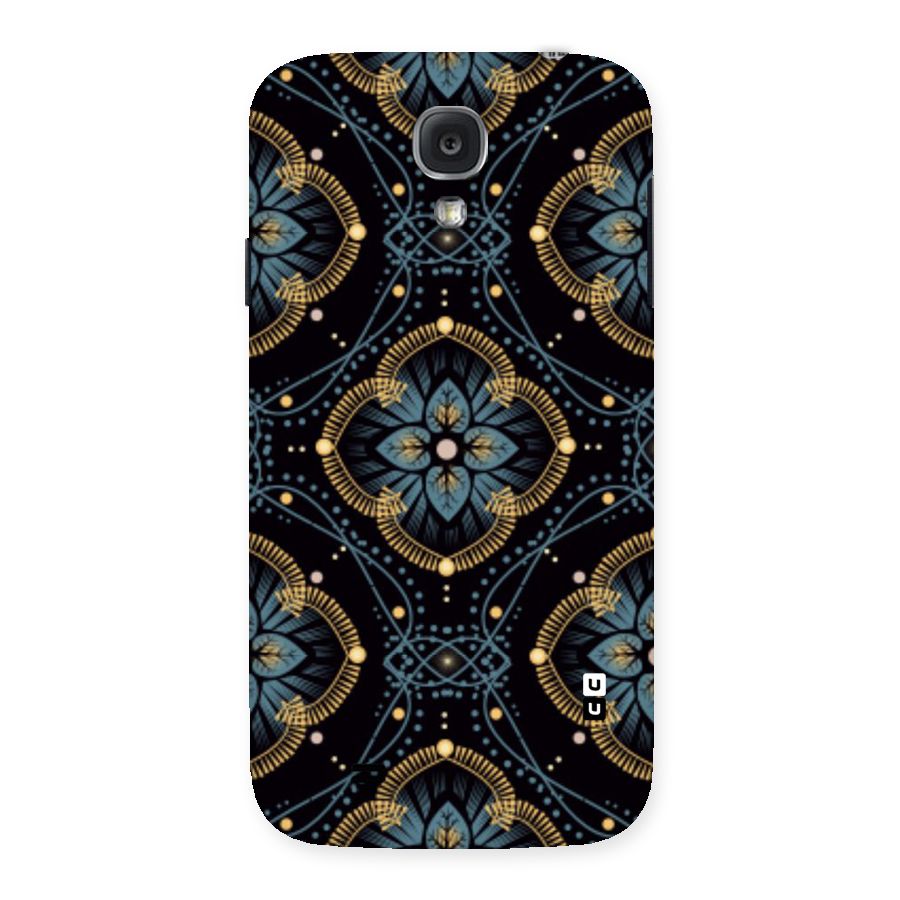 Blue With Black Flower Back Case for Samsung Galaxy S4